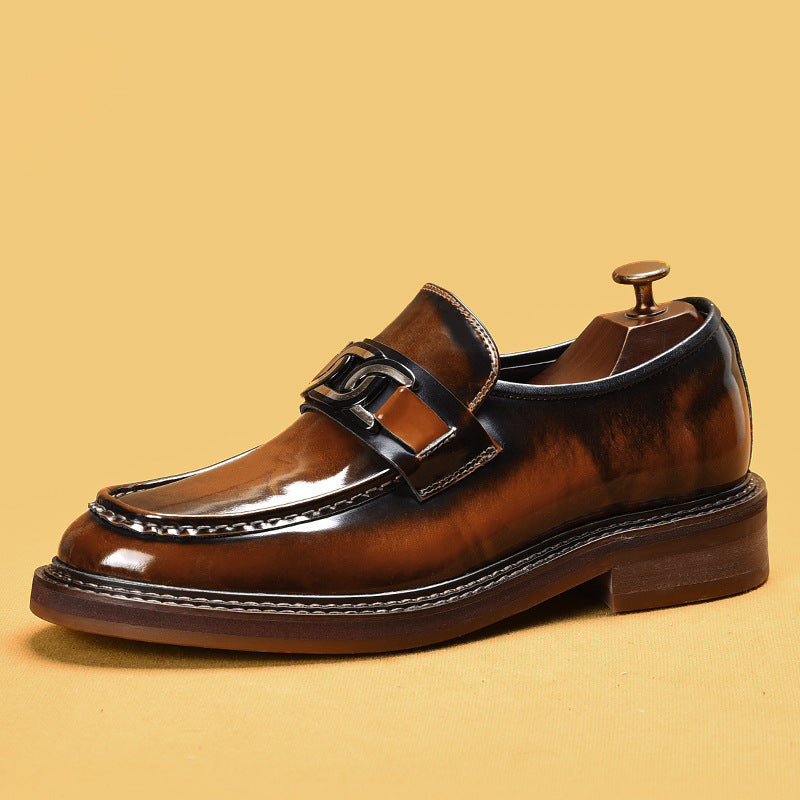 Business Casual Loafers Horsebit Buckle British Style