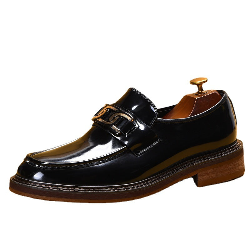Business Casual Loafers Horsebit Buckle British Style